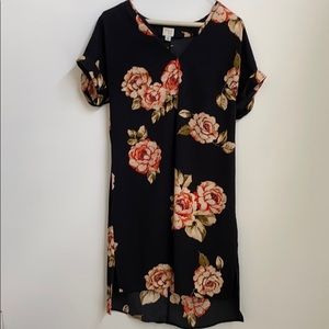 Black floral dress